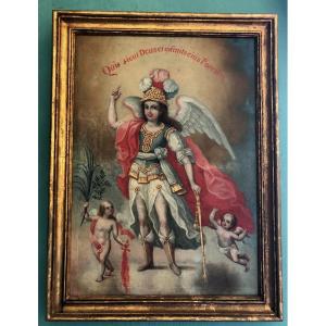 Saint Michael, The Archangel Workshop Of Manuel De Samaniego, School Of Quito XVIII