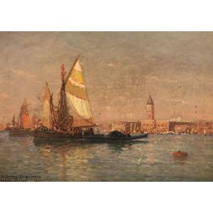 Venetian Marine, Maurice Barbier Retore, Impressionist School 