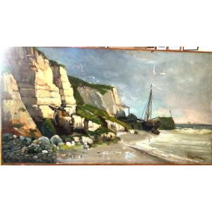 Côte d'Albâtre Etretat Circa 1870 By Jean Mazzella