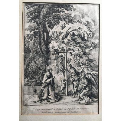 XVII Italian Engraving By Pietro Testa And Nicolas Cochin