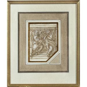 17th Century Italian School, Musician Angels