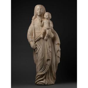 Virgin And Child In Marble - Italy - 16th Century