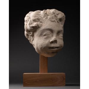 Head Of Putto - Italy - XVIIth Century