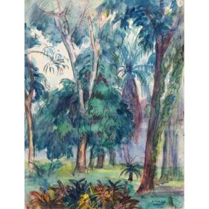 André Maire (1898 - 1984) — Indochina, Saigon, Under The Foliage, 1920
