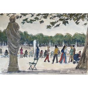 Pierre Deval (1897 - 1993) — The Tuileries Garden