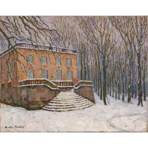Jacques Martin Ferrières (1893 - 1972) — Versailles, Petit Trianon, The Staircase Under The Snow