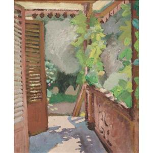 Alfred Lombard (1884 - 1973) — The Balcony Terrace At Montigny-sur-loing, 1925