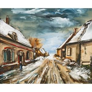 Maurice De Vlaminck (1876 - 1958) - Snow Landscape