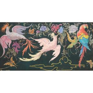 Jos Henri Ponchin (1897 - 1981) — Decorative Project, Panel With Birds