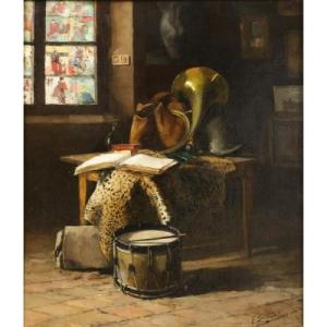  Joseph Garibaldi (1863 - 1941) — Composition In A Corner Of The Studio, 1885