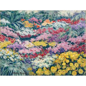 Jacques Martin Ferrieres (1893 - 1972) — Flowerbed Of Daisies