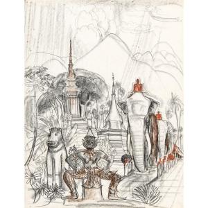 André Maire (1898 - 1984) — Laos, Procession