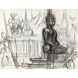 André Maire (1898 - 1984) — Laos, Large Seated Buddha
