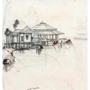 André Maire (1898 - 1984) — Vietnam, Floating Houses