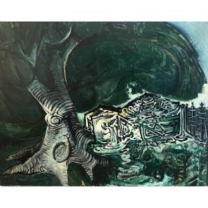 Georges-henri Pescadère (1915 - 2003) — Large Tree, August 1962