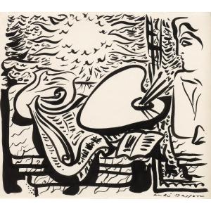 André Masson (1896 - 1987) — The Woman With The Palette