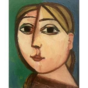Georges-henri Pescadère (1915 - 2003) — Portrait Of A Young Blonde Woman, January 2001