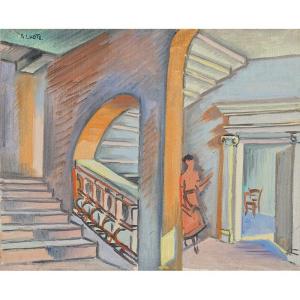André Lhote (1885 - 1962) — The Staircase At Gordes, 1941