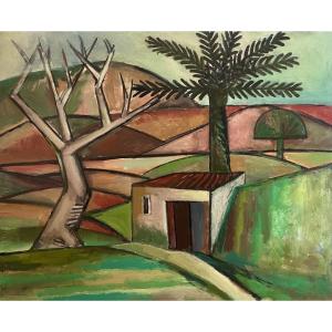 Georges-henri Pescadère (1915 - 2003) — Shed Under The Palm Tree, March 2003