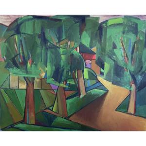 Georges-henri Pescadère (1915 - 2003) — Path Through The Trees, April 2002