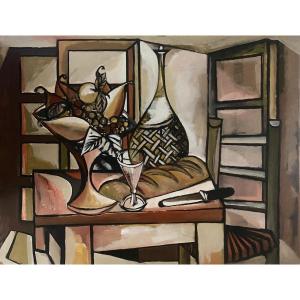 Georges-henri Pescadère (1915 - 2003) — "table Garnie I", February 1977