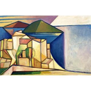 Georges-henri Pescadère (1915 - 2003) — Bormes And The Islands, View From The Heights