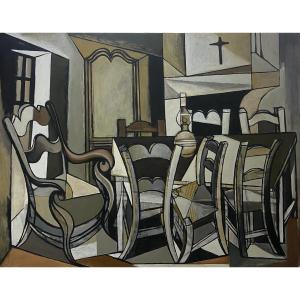 Georges-henri Pescadère (1915 - 2003) — In The Dining Room, Savacane, June 1977