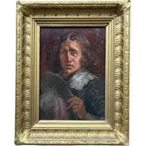  French School From The Second Half Of The 19th Century Troubadour Style, Portrait Of A Gentleman