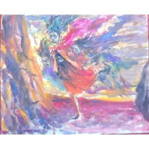 Georges Rochegrosse 1859-1938 Sketch For His 1906 Painting