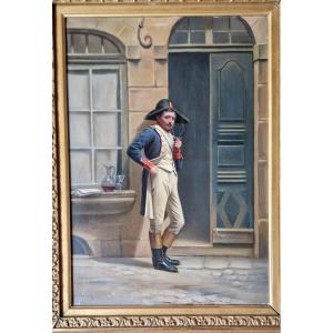 Charles Balay 1861-1943 A Soldier Of The Empire Oil On Canvas