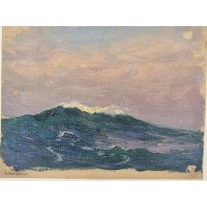 Georges Ricard-cordingley 1873-1939 The Wave Oil On Canvas