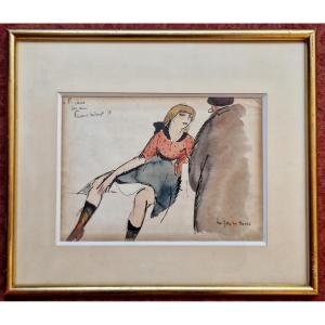 Charles Picart-ledoux 1881-1959 The Hero's Daughter Watercolor