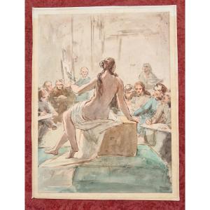 John James Chalon 1778-1854 (english School) A Course In Watercolor Drawing