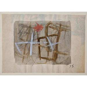 Jacques Germain 1915-2001 Abstract Composition Watercolor