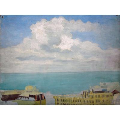 Jean Dugrenot 1894-1969 View From Biarritz