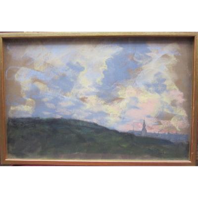 Johan Ten Cate 1858-1908 Study Of Sky And City
