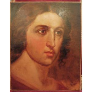 Louis Gallait 1810-1887 Portrait Of Young Man Oil On Paper