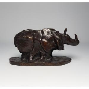 Rhinoceros - Bronze By Guy Le Corroller