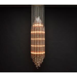 Mid-century Murano “trilobo” Chandelier By Venini