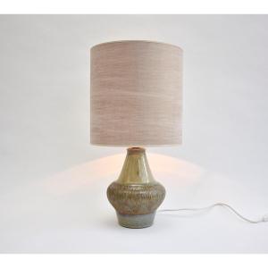 Mid-century Danish Glazed Ceramic Table Lamp, Signed Soholm