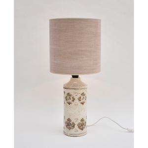 Mid-century Italian Ceramic White Table Lamp, Signed Bitossi, 1960