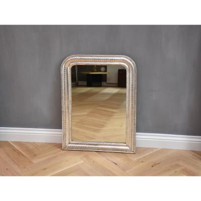 19th C. Louis Philippe Mirror, Silver Leaf