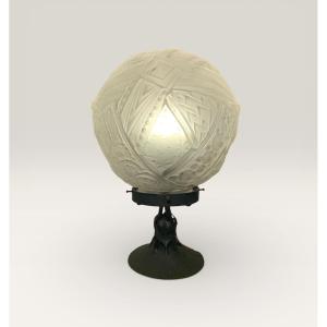 Ball Lamp By Muller Frères Lunéville Art Deco 