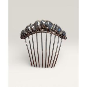 Art Nouveau Solid Silver Tiara Hair Comb