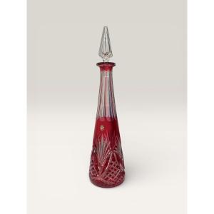 Saint Louis Red Crystal Decanter 