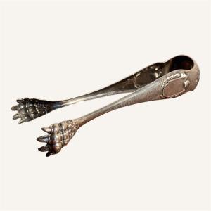 Solid Silver Sugar Tongs, 