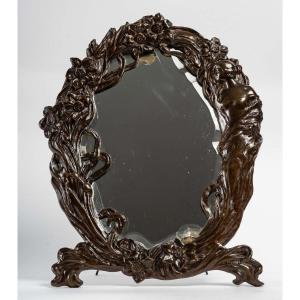 Table Mirror By l'Hoest (1874-1937)