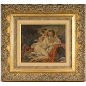 Bacchic Nymph And Putto, 1784. Painting Attributed To Caresme