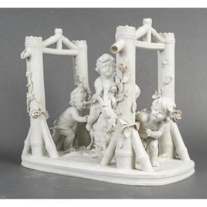 Childish Bacchanal - Biscuit Tulip Tree Centerpiece, 1890 