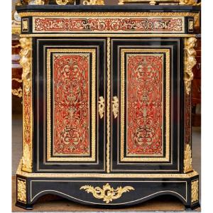 Support Cabinet Two Doors In Boulle Marquetry
